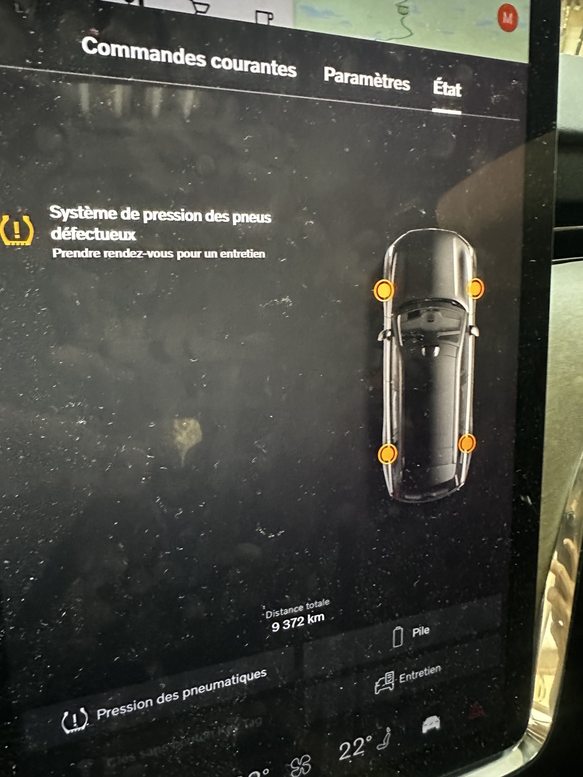 Tire-pressure monitoring fault