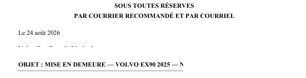 Redacted excerpt showing a formal demand dated August 24, 2026